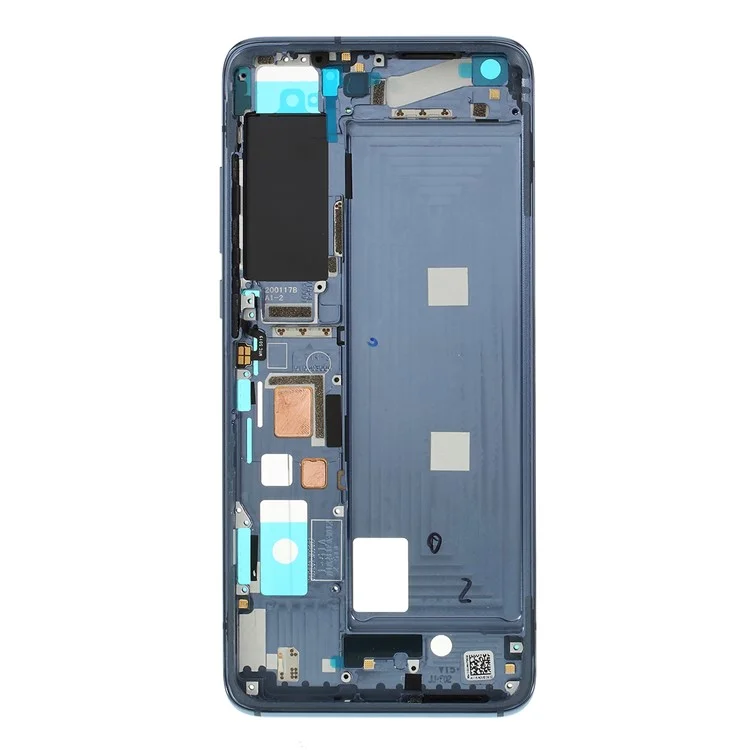 OEM Front Housing Frame Replace Part (A Side + Fingerprint) for Xiaomi Mi 10/Mi 10 Pro - Black