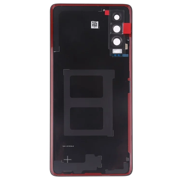 Для Корпуса Батареи Huawei P30 Oem Back Back Actering [с Крышкой Кольца с Линзой Камеры] - Черный