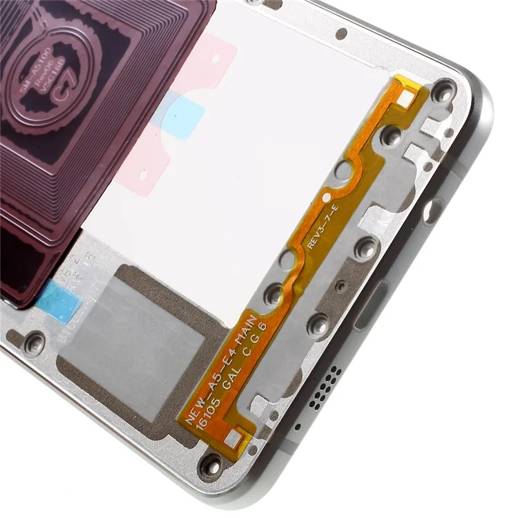OEM Material Assembly Middle Housing Frame with Small Parts for Samsung Galaxy A5 SM-A510F - Silver Color