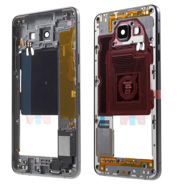 Middle Housing Frame with Small Parts OEM Material Assembly for Samsung A5 SM-A510F (2016) - Grey