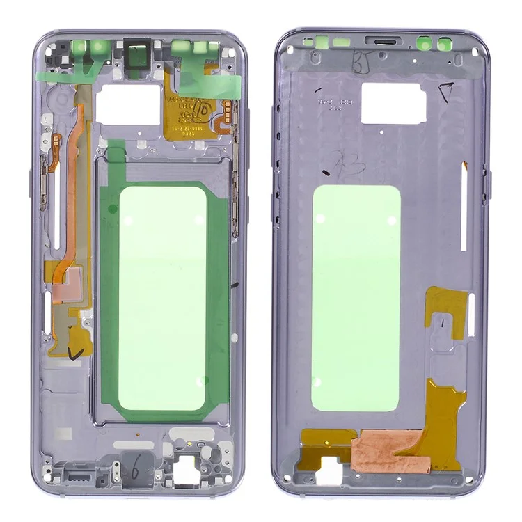 OEM Middle Plate Frame Replacement Part with Side Button Flex Cable for Samsung Galaxy S8 Plus SM-G955 - Purple