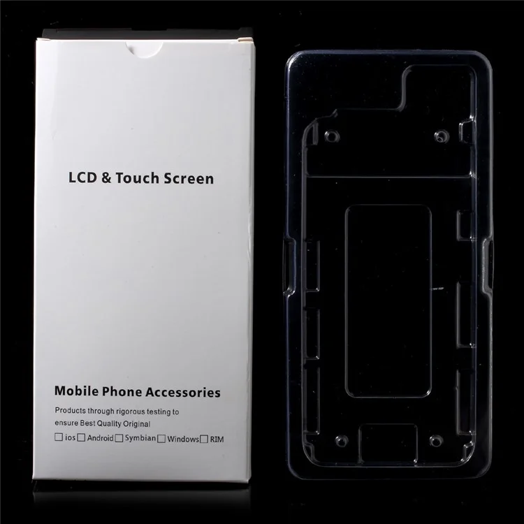 50Pcs/Lot for iPhone 6s Plus / 6 Plus LCD Screen and Digitizer Assembly Package (White Paper Packing Boxes + Plastic Holders)