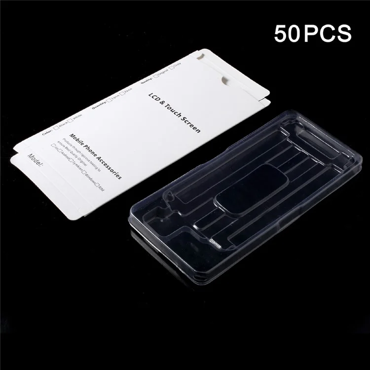 50Pcs/Lot White Paper Packaging Box + Plastic Holder Inside for iPhone 6s / 6 LCD Screen and Digitizer Assembly