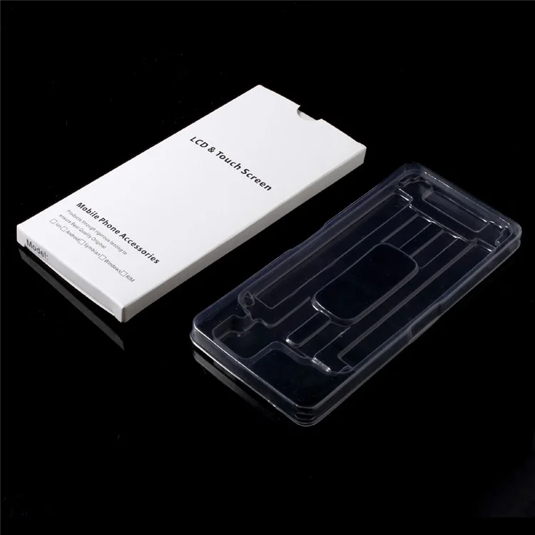 50Pcs/Lot White Paper Packaging Box + Plastic Holder Inside for iPhone 6s / 6 LCD Screen and Digitizer Assembly