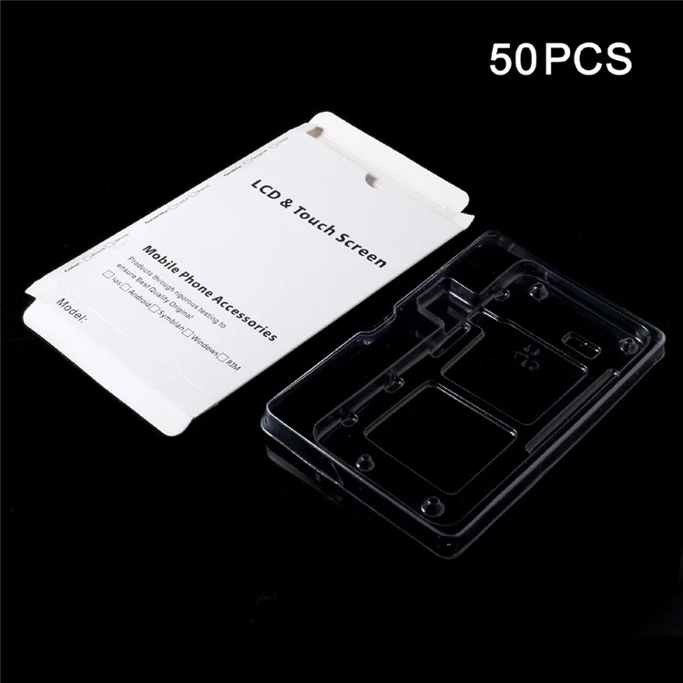 50Pcs/Lot LCD Screen and Touch Screen Retail Packaging Box with Plastic Inside for iPhone 7