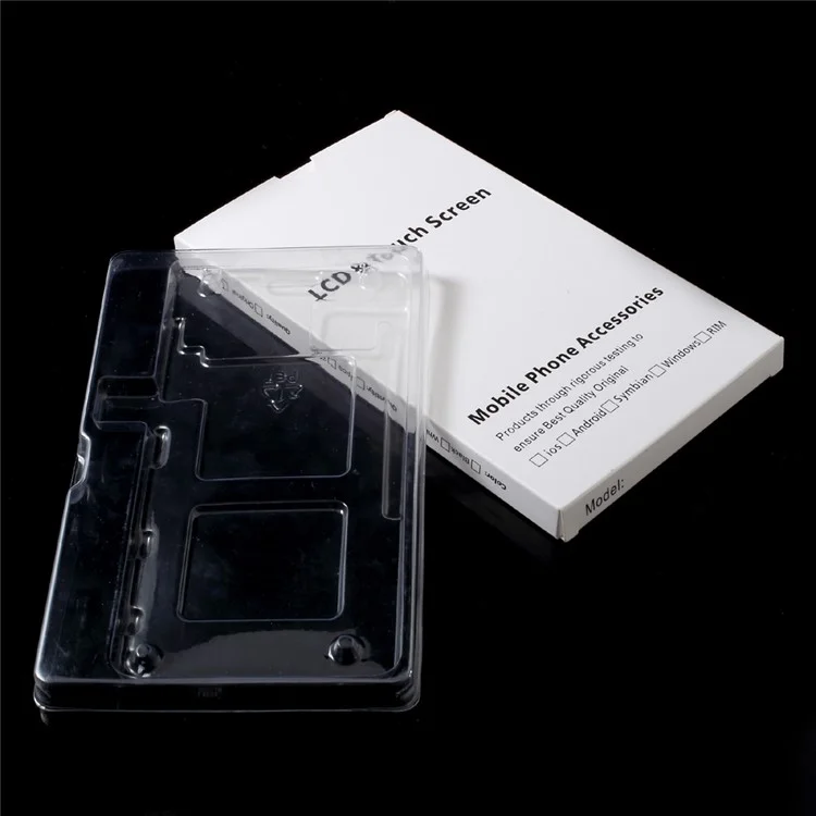 50Pcs/Lot Paper Retail Packaging Box for LCD Screen and Touch Screen with Plastic Inside for iPhone 7 Plus