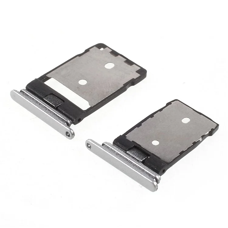 OEM SIM + Micro SD Card Tray Holder Set for HTC One A9 - Silver Color