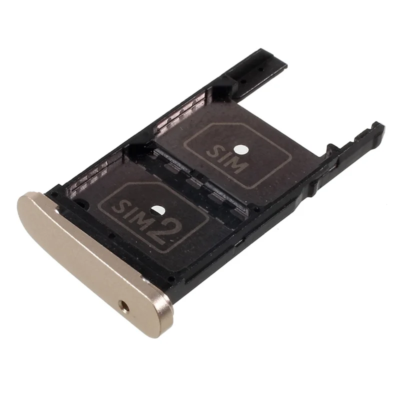 OEM SIM1 + SIM2 + Micro SD Card Tray Holder Part for Motorola Moto Z Play - Gold Color