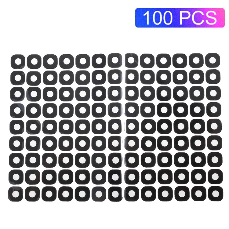 100pcs / Pack OEM Arrière Arrière de la Caméra Arrière-caméra de Verre Pièce Pour Samsung Galaxy A5 (2017) SM-A520F / A7 (2017) SM-A720F (verre Uniquement)