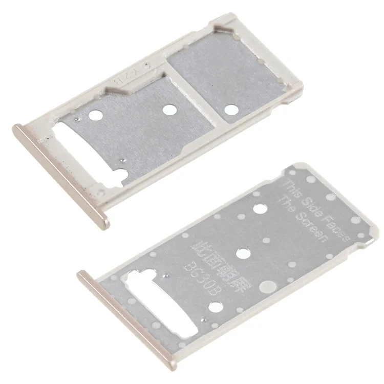 OEM Dual SIM MicroSD Card Tray Slot Holder Part for Huawei Y7 Prime / Enjoy 7 Plus - Gold