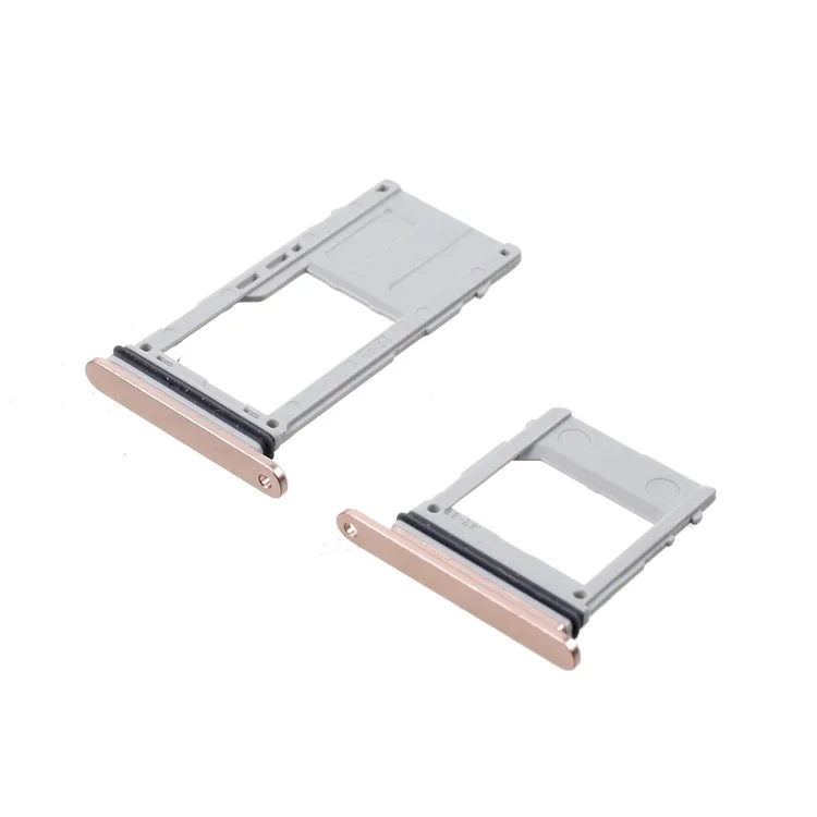 2PCS OEM Dual SIM MicroSD Carte Trayrs Pour Samsung Galaxy A8 (2018) - or Rose