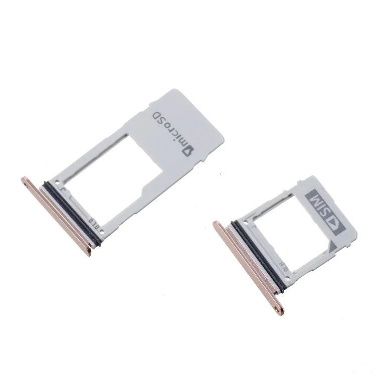 2PCS OEM Dual SIM MicroSD Card Tray Holder for Samsung Galaxy A8 (2018) - Rose Gold