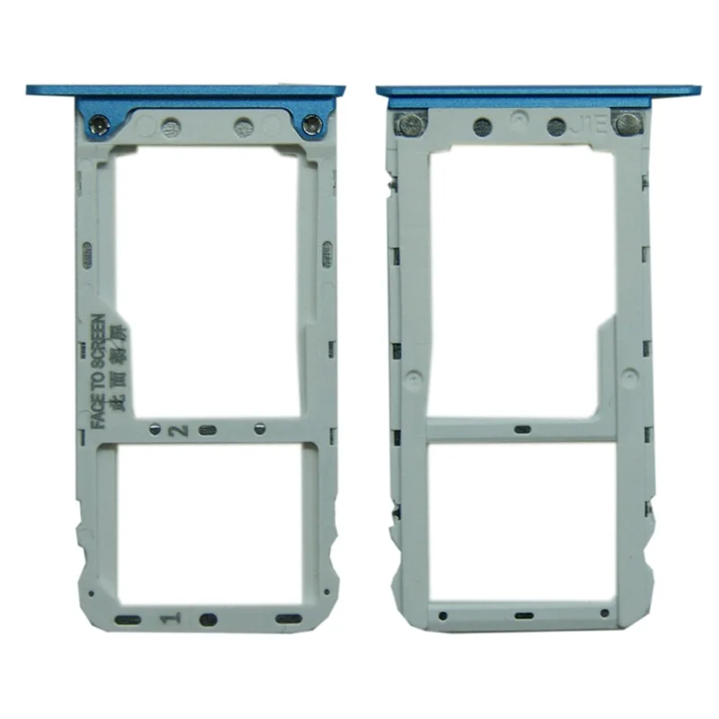 OEM Dual SIM Micro SD Kortlåge Holder Udskiftning til Xiaomi Redmi Note 5 / Redmi Note 5 Pro - Blå