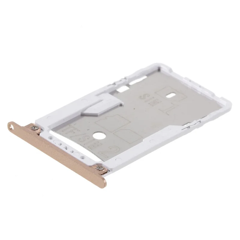 قطعة إصلاح حامل درج بطاقة SIM مزدوجة وبطاقة Micro SD منتج من الشركة المصنعة الأصلية لهاتف شاومي ريدمي نوت 4X - ذهبي