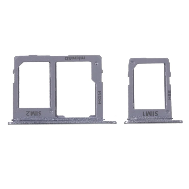 2PCS OEM Dual SIM MicroSD Card Tray Holder Repair Part for Samsung Galaxy A6 (2018) - Grey