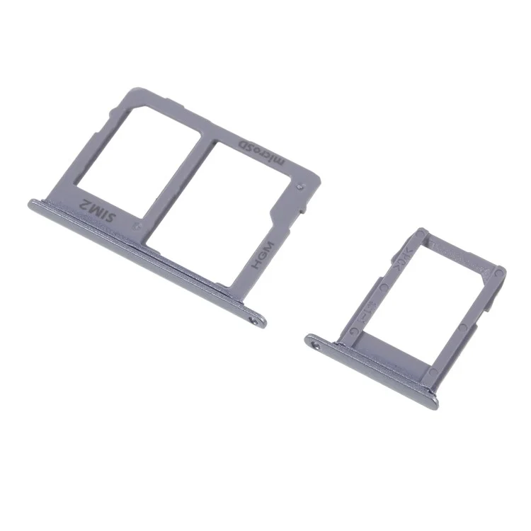 2PCS OEM Dual SIM MicroSD Card Tray Holder Repair Part for Samsung Galaxy A6 (2018) - Grey