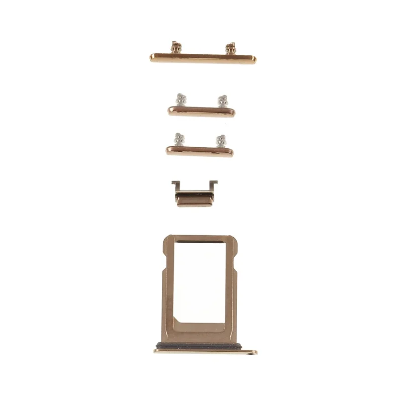 OEM Side Button Set for iPhone XS 5.8 inch (Mute / Power / Volume Buttons + SIM Card Tray) - Gold