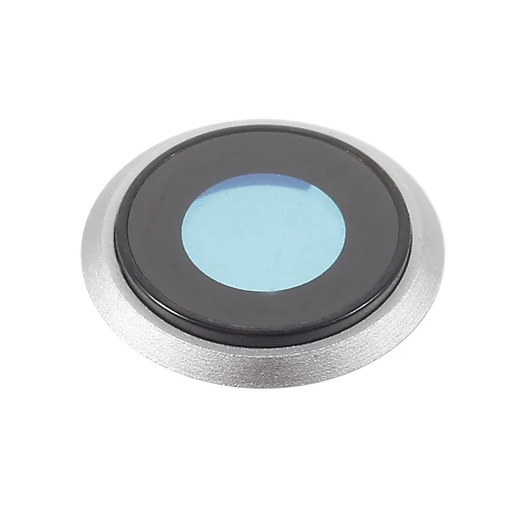Anello di copertura dell'obiettivo della fotocamera posteriore con lente di vetro per iPhone 8 4.7 pollici - Argento 
