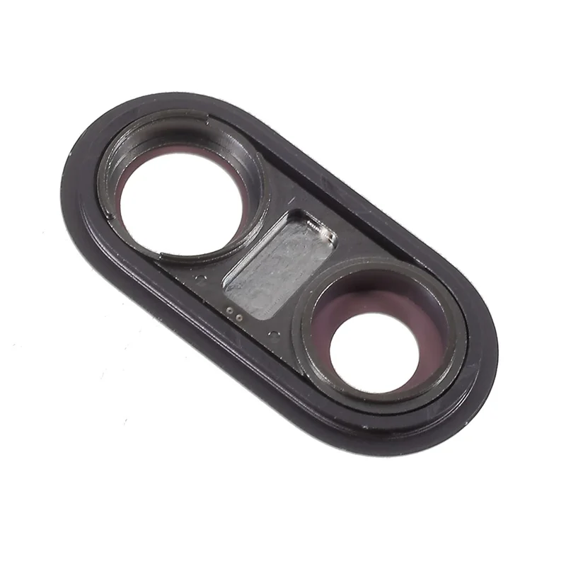 For iPhone 8 Plus 5.5 inch Rear Camera Lens Ring Cover with Glass Lens - Black