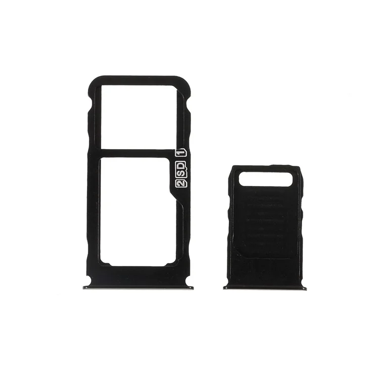 2 Pcs/Set OEM SIM Card Tray Slots Part for Nokia 3.1 Plus - Black