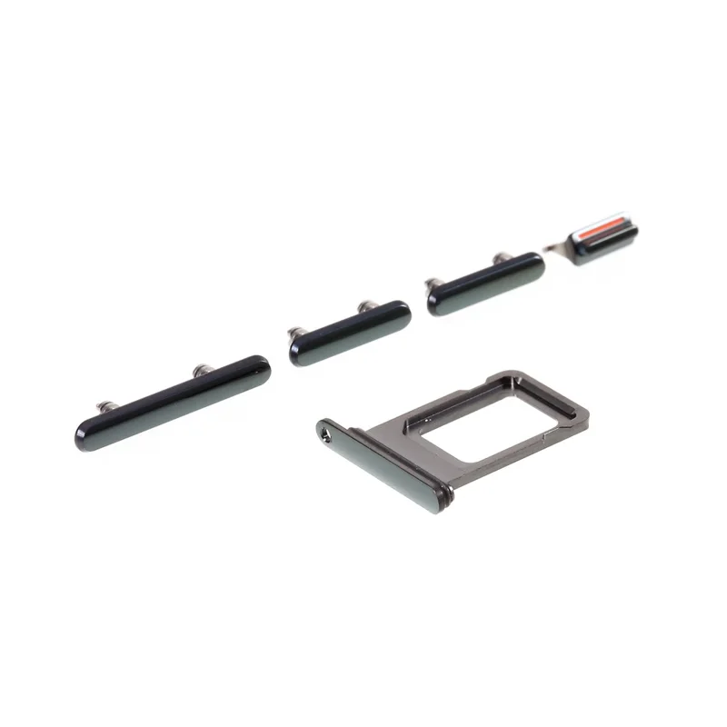 OEM 5Pcs/Set Side Button Set for iPhone 11 Pro Max 6.5 inch (Mute / Power / Volume Buttons + SIM Card Tray) - Green