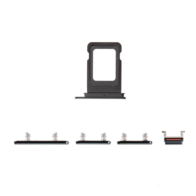 OEM 5Pcs/Set Side Button Set for iPhone 11 Pro Max 6.5 inch (Mute / Power / Volume Buttons + SIM Card Tray) - Green