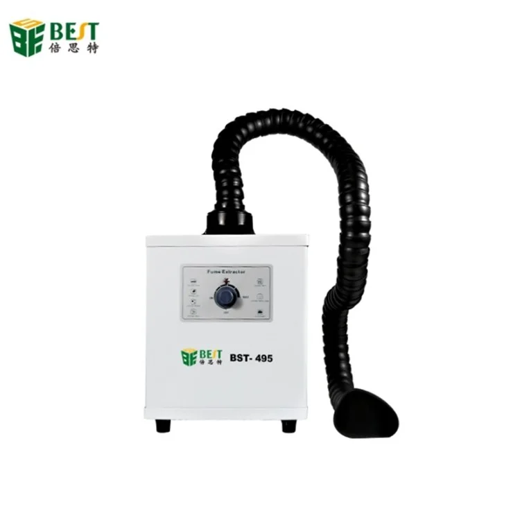 Melhor BST-495 150W Purificador De Fumaça [Filtração De 3 Camadas, Motor Sem Escova] Para O Laboratório De Solda De Reparação De Telefone Etc - Tensão: 220V.