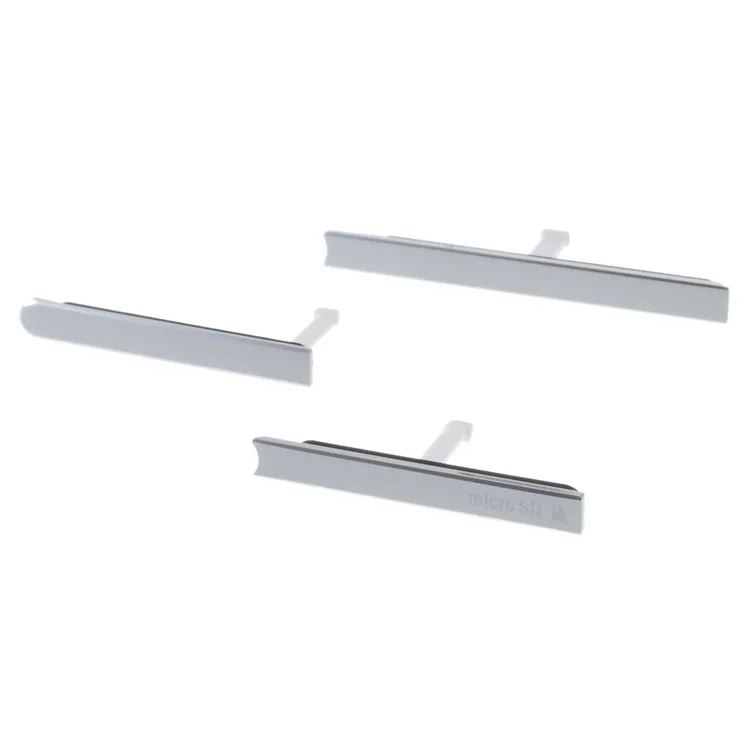 OEM Micro SD Card Port Dust Plug Cover for Sony Xperia Z2 4G Version - Silver Color