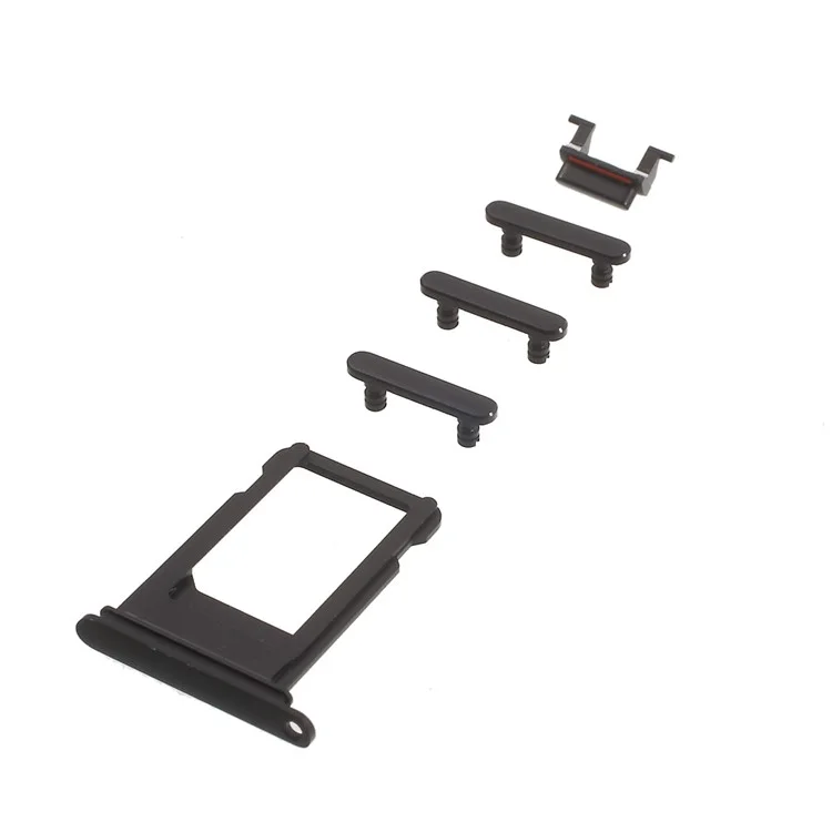 OEM Para Iphone 7 4.7 Side Button Set (mudo / Potência / Botões de Volume + Bandeja de Cartão Sim) - Jet Black