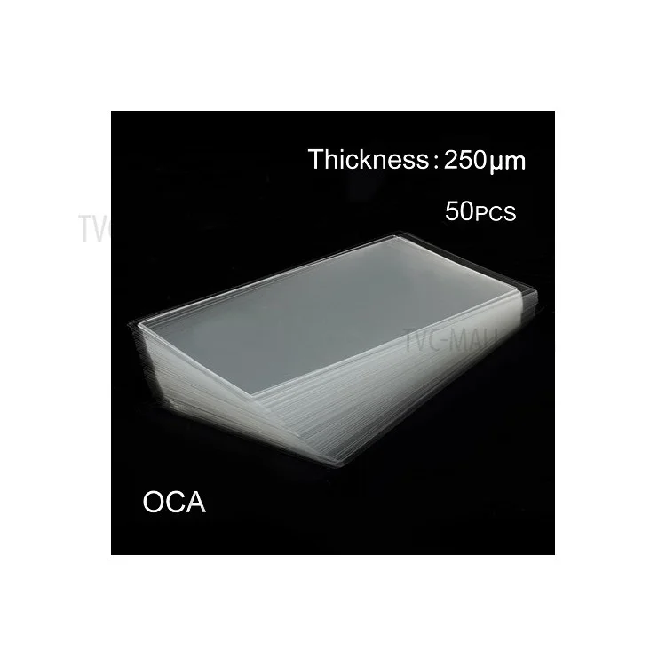 50pcs OCA Optical Clear Adhesive Double Côté Autocollant Pour Samsung Galaxy J5 (2016) Digitizier LCD Sm-j510, Épaisseur: 0,25 mm