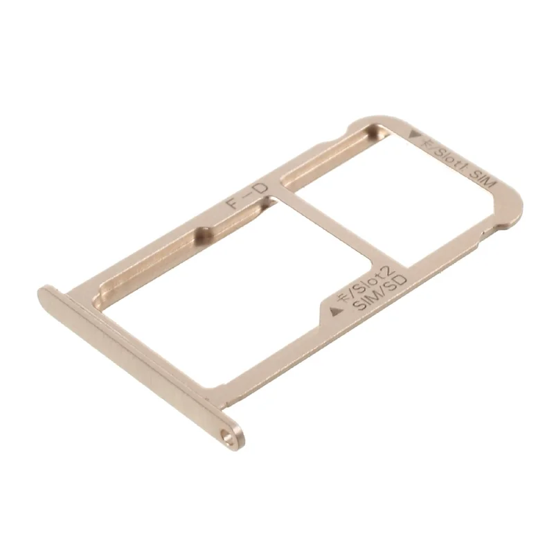 OEM SIM1 + SIM2/MicroSD Card Tray Holder Slot for Huawei Mate 9 - Gold Color