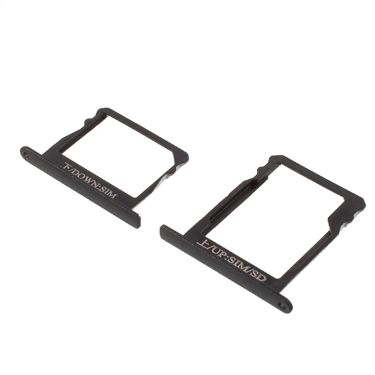 2Pcs OEM SIM1 + SIM2/Micro SD Card Slot Holders for Huawei Ascend P8 - Black