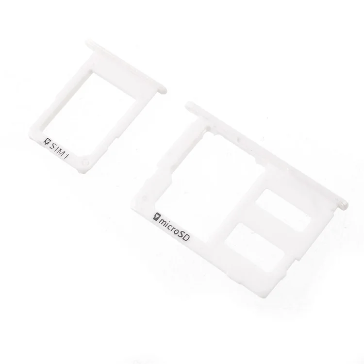 OEM SIM1 + SIM2/Micro SD Card Tray Holders (2 pcs) for Samsung Galaxy J5 Prime / J7 Prime - White