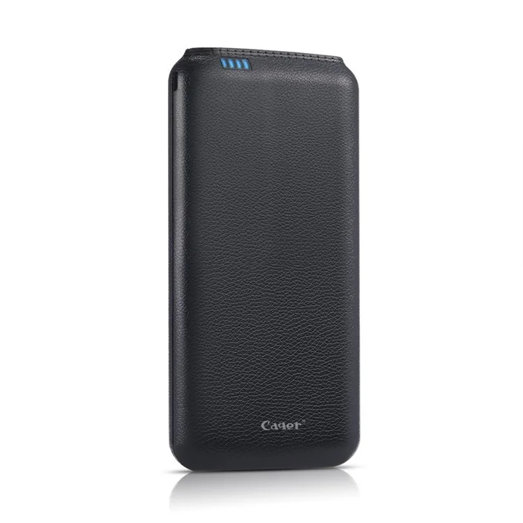 CAGER B20000 20000mAh Dual USB External Power Bank for iPhone iPad Samsung LG - Black