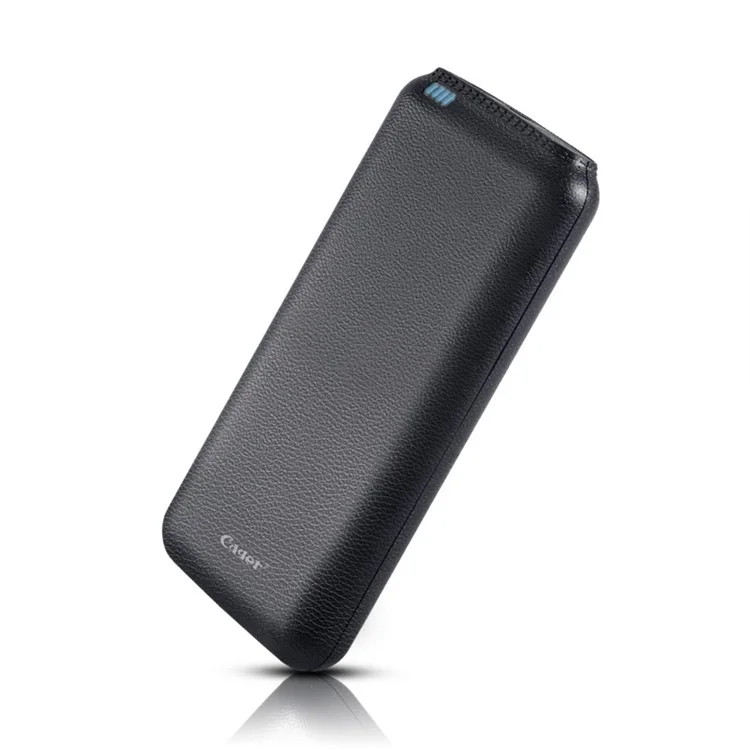 CAGER B20000 20000mAh Dual USB External Power Bank for iPhone iPad Samsung LG - Black