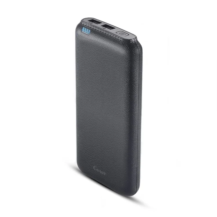 CAGER B20000 20000mAh Dual USB External Power Bank for iPhone iPad Samsung LG - Black