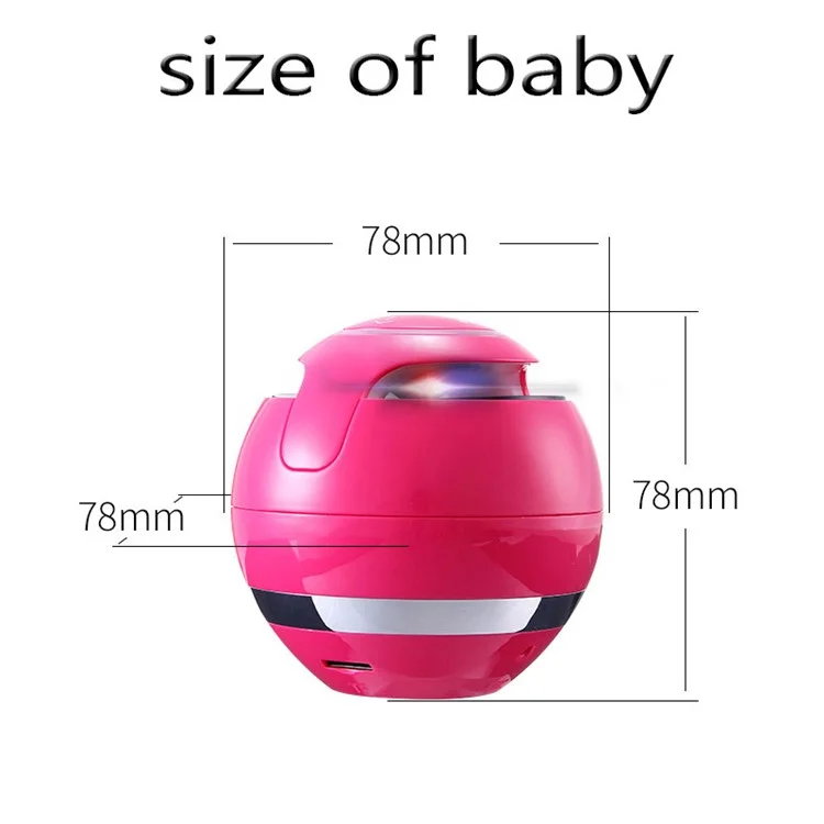 Mini Ball Shape Wireless Bluetooth Speaker Subwoofer FM Radio Speaker with Mic for iPhone Samsung - Rose