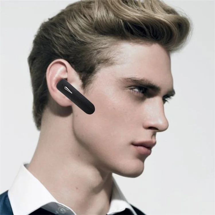 168 Universal Bluetooth 4.0 Wireless Headset Music Stereo Earpiece with Built-in Mic for iPhone Samsung Huawei - Black