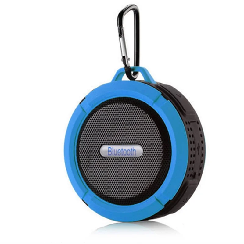 C6 Portable Bluetooth-compatible Speaker Mini Wireless Bluetooth-compatible Outdoor Speaker with TF Card Slot - Blue