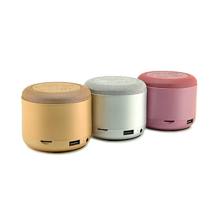 YOGEE JY-42 Mini Wireless Bluetooth Speaker with Microphone Support FM Radio/TF Card/Aux-in - Silver Color