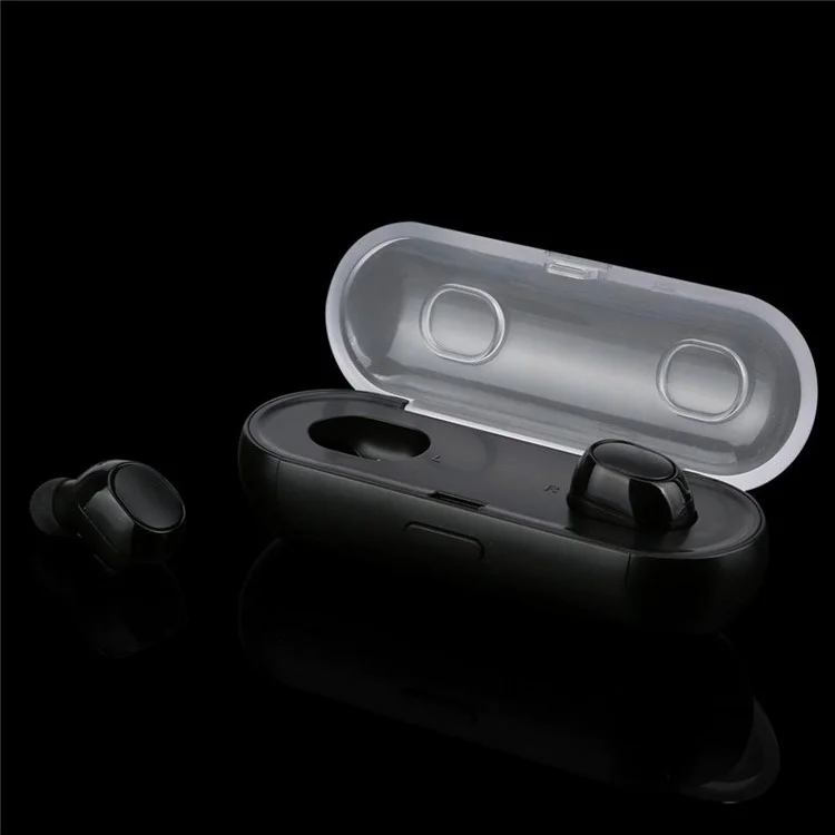 TWS16 Mini Bluetooth 4.2 Earphones Wireless In-ear Headset with Charging Storage Box - Black