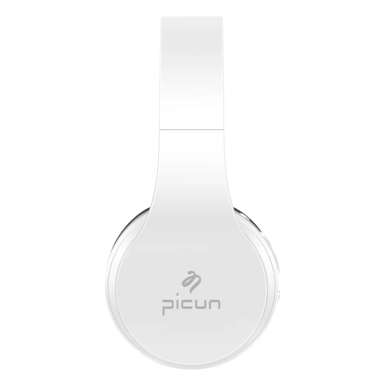 PICUN P16 Foldable Mega Bass Wireless Bluetooth Headphone for iPhone 7 Samsung Note 8 etc. - White + Black
