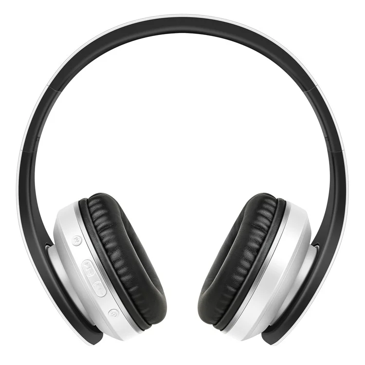 PICUN P16 Foldable Mega Bass Wireless Bluetooth Headphone for iPhone 7 Samsung Note 8 etc. - White + Black
