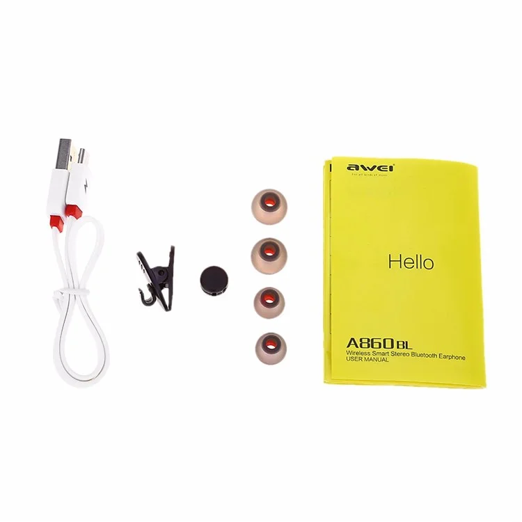 AWEI A860BL Sports Stereo Wireless Bluetooth V4.0 In-ear Earphone - Black
