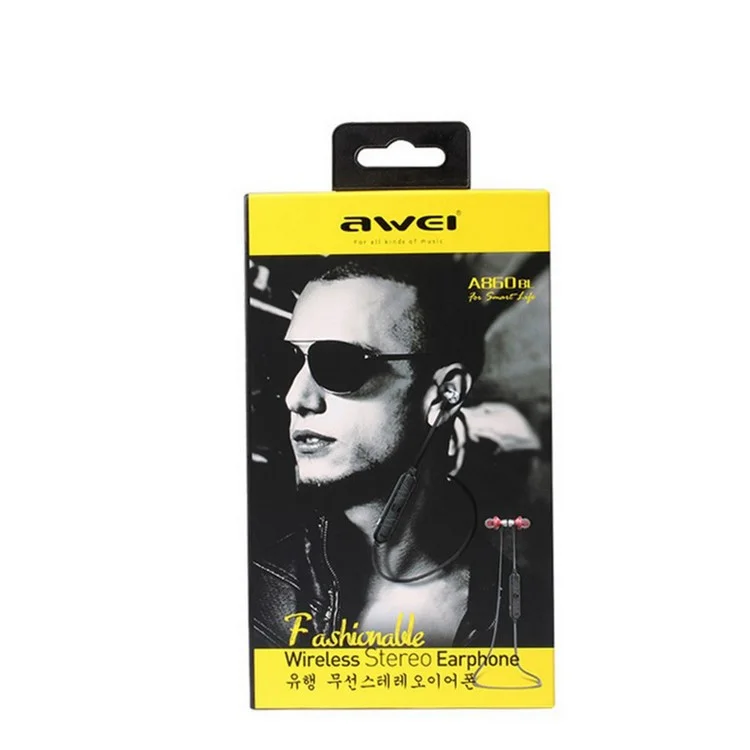 AWEI A860BL Sports Stereo Wireless Bluetooth V4.0 In-ear Earphone - Black