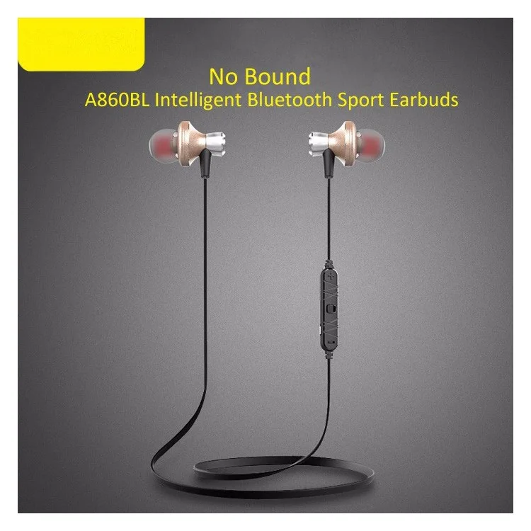 AWEI A860BL Sports Stereo Wireless Bluetooth V4.0 In-ear Headphone with Mic - Gold Color