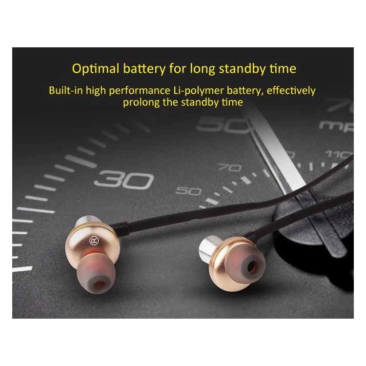 AWEI A860BL Sports Stereo Wireless Bluetooth V4.0 In-ear Headphone with Mic - Gold Color