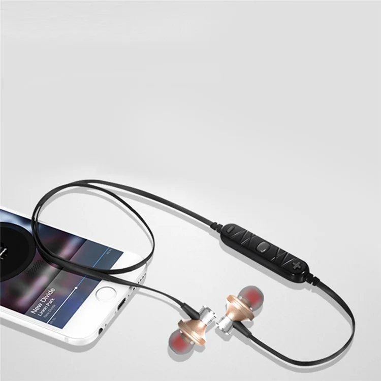 AWEI A860BL Sports Stereo Wireless Bluetooth V4.0 In-ear Headphone with Mic - Gold Color