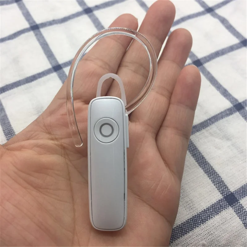 M165 Business Style Single In-ear Headset Wireless Bluetooth-compatible Earphone for iPhone Samsung Huawei - White