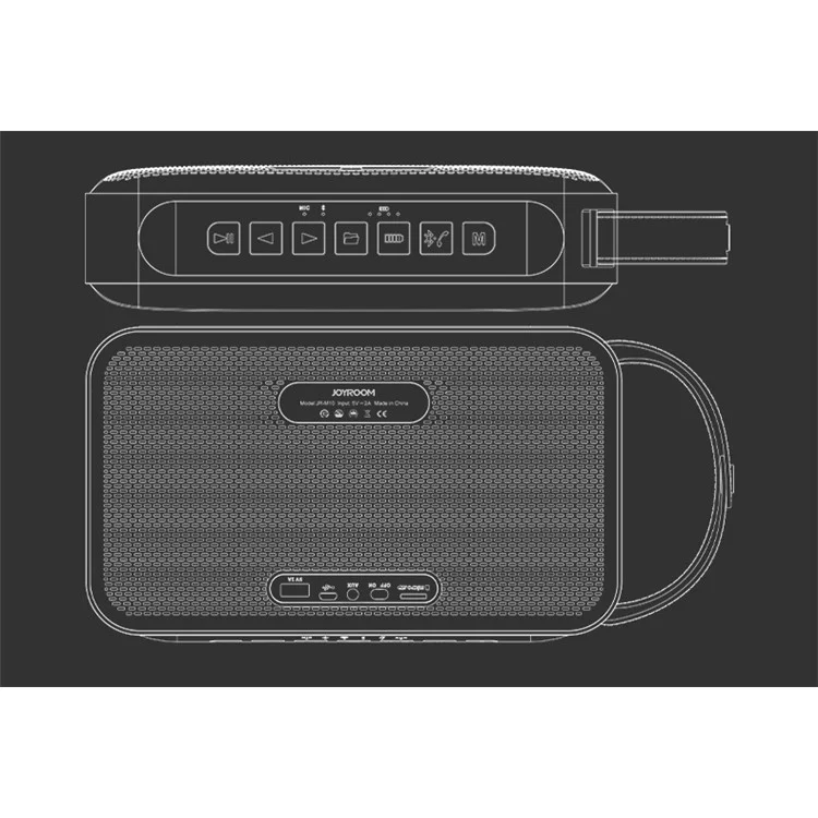 JOYROOM M10 Portable 8800mAh Power Bank Wireless Bluetooth Speaker Support Hands-free Call/TF Card/AUX-in
